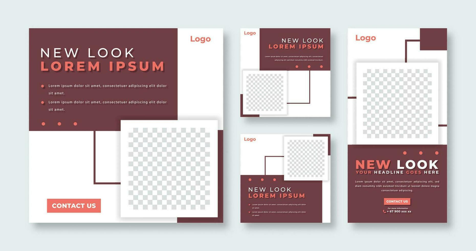 Geometric Shapes Social Media Post for Online Marketing Promotion Banner, Story and Web Internet Ads Flyer vector