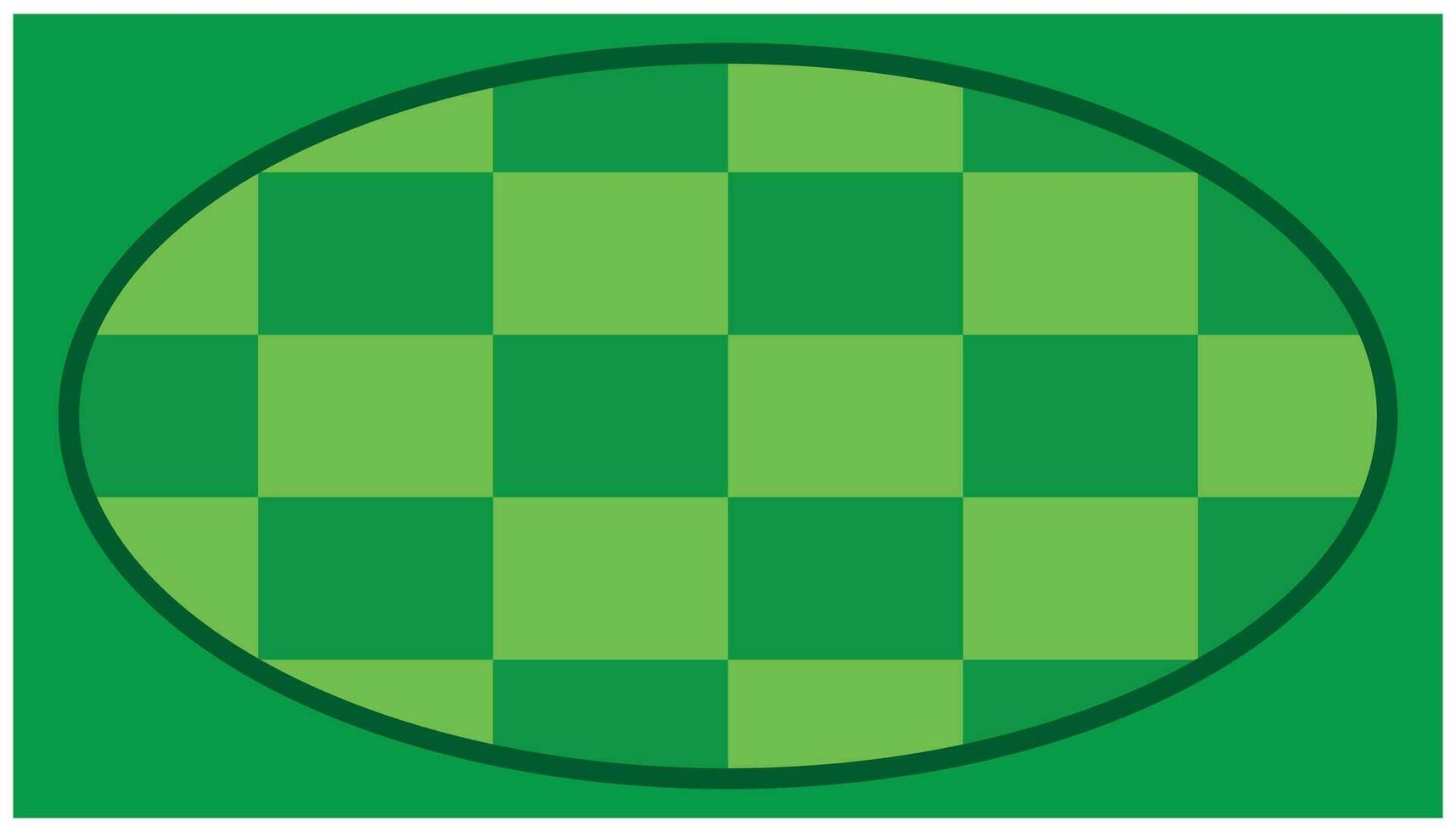 Illustration of a green checkered background with copy space, green squares. Vector illustration. The chess board is green