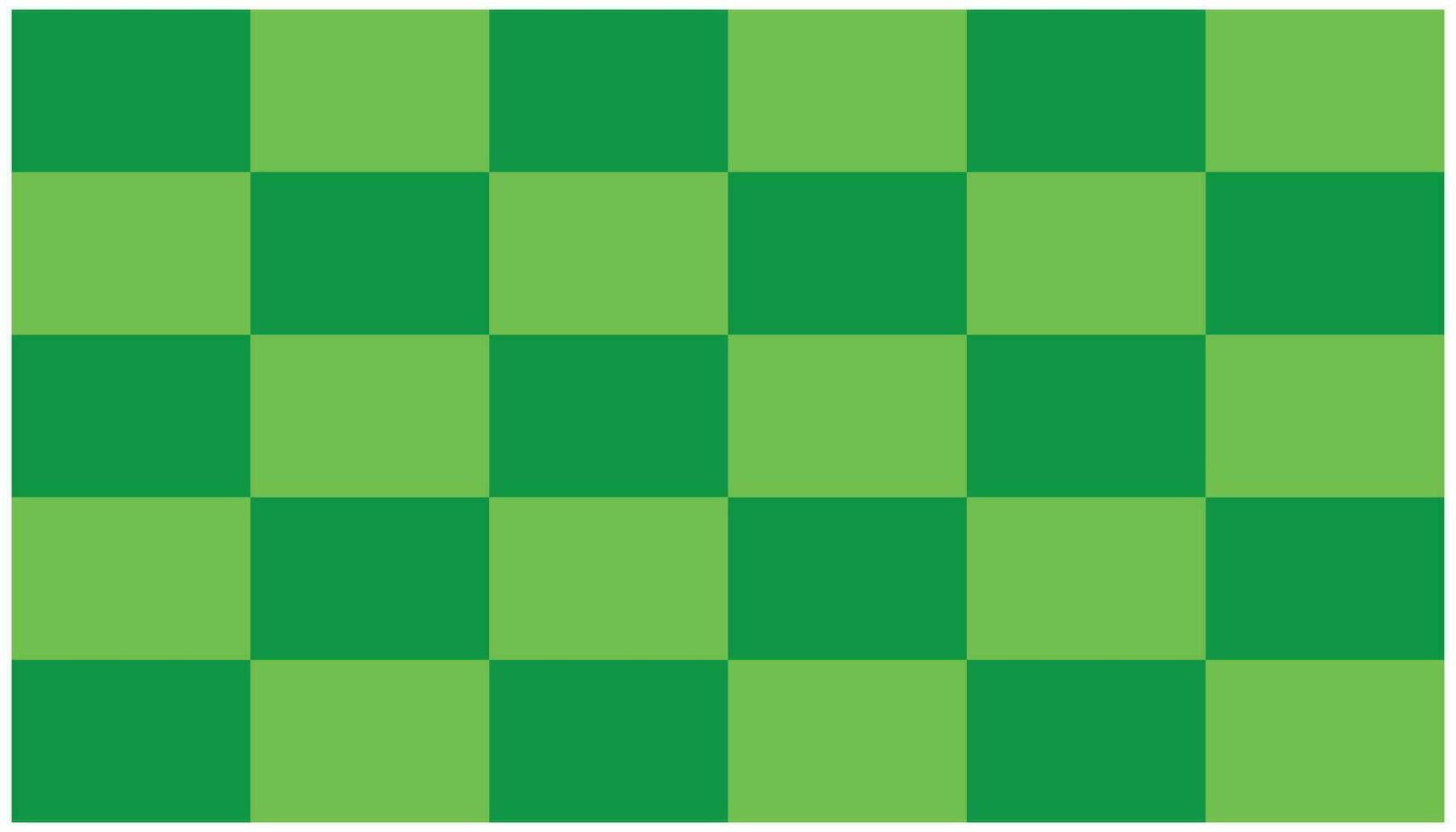 Illustration of a green checkered background with copy space, green squares. Vector illustration. The chess board is green