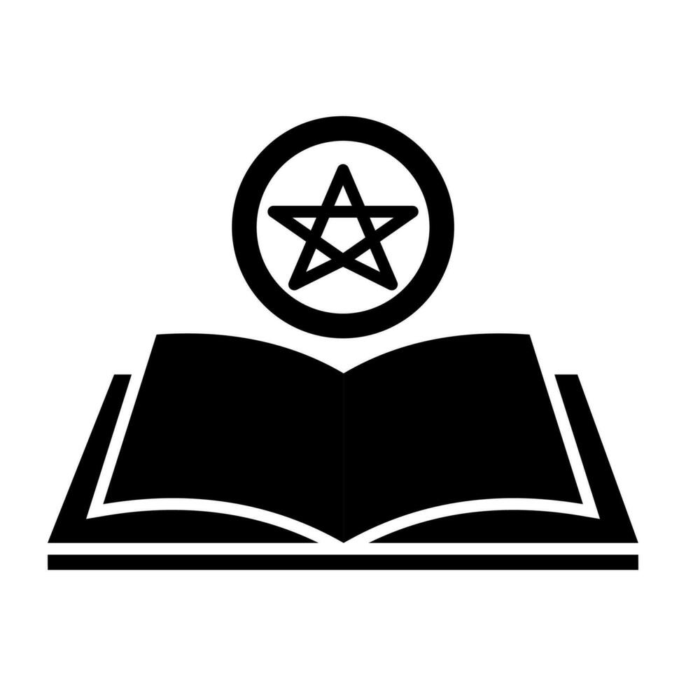 Magic book icon, spell book, witch, halloween, on white background vector illustration