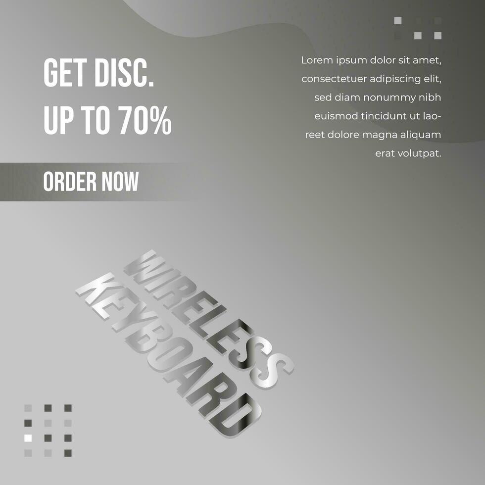 Modern social media template design for electronic and gadget vector