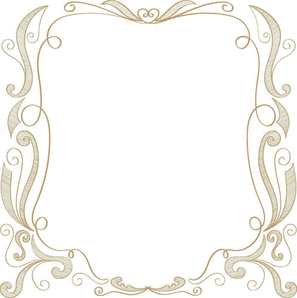 Hand Drawn Frame Label Vintage vector