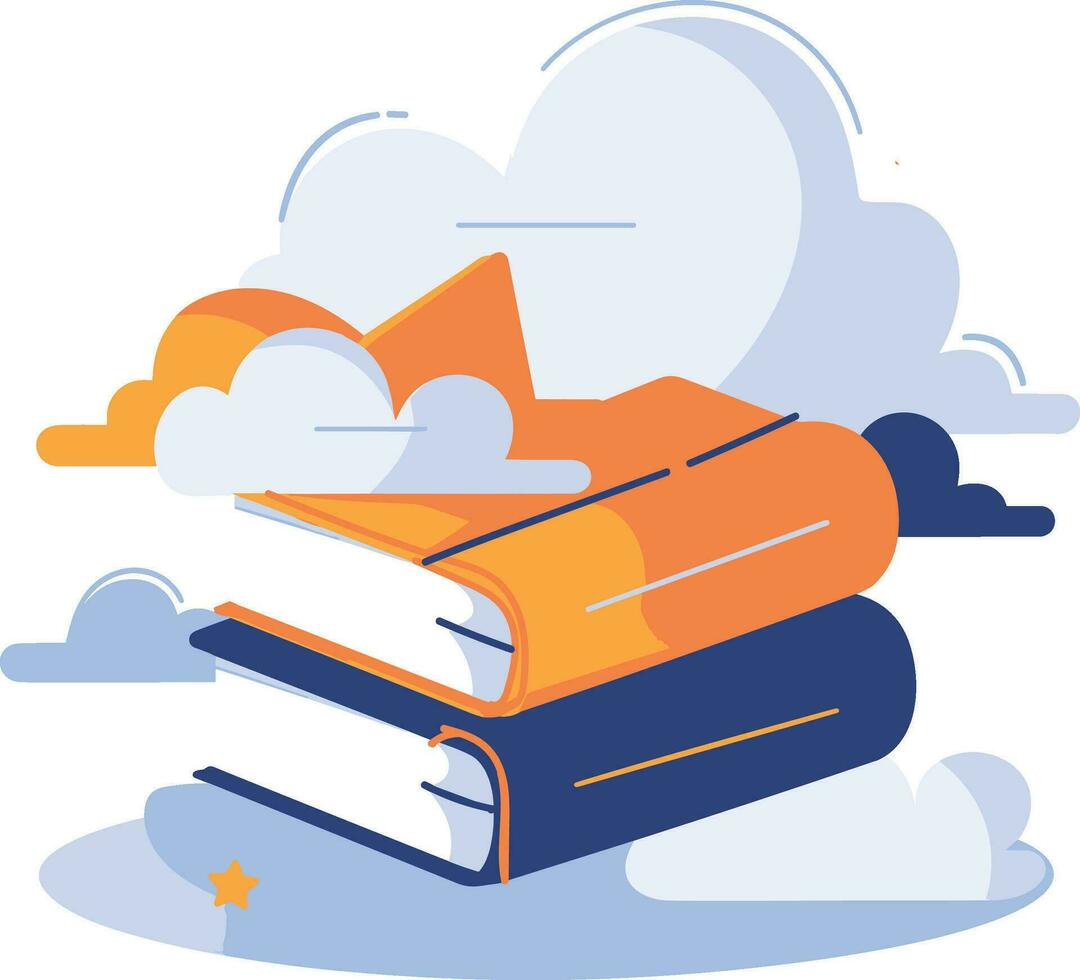 Children books and education in UX UI flat style vector