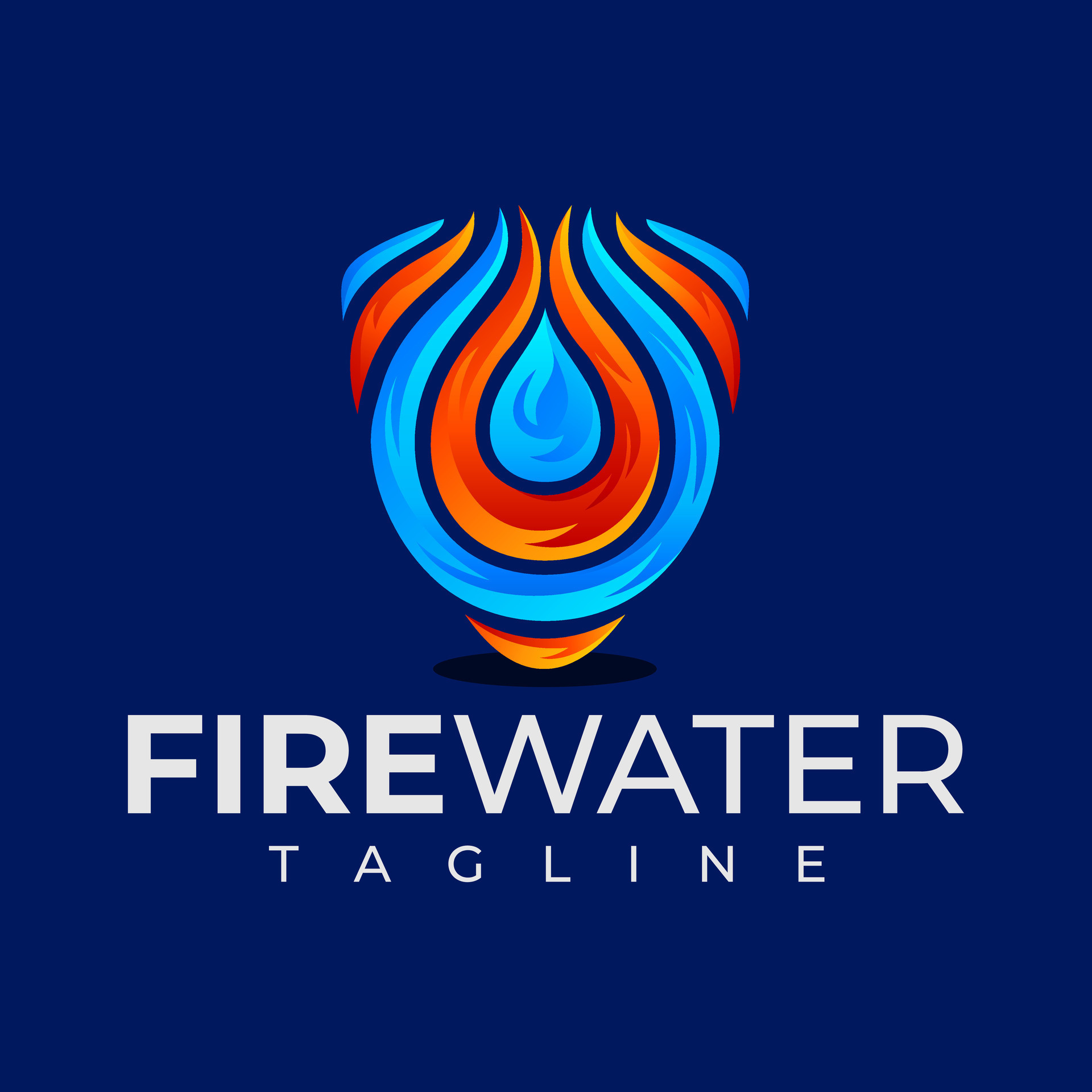 Colorful gradient fire water shield logo design 28219665 Vector Art at  Vecteezy