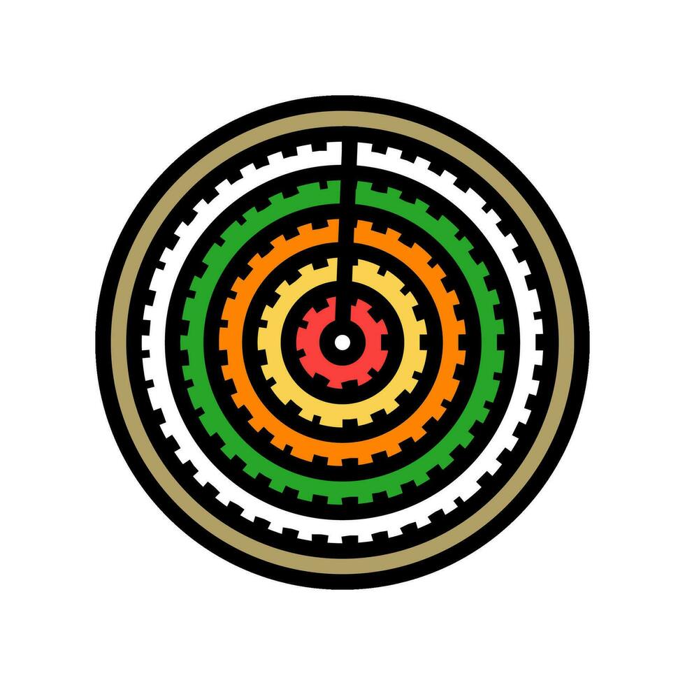 feng shui compass taoism color icon vector illustration