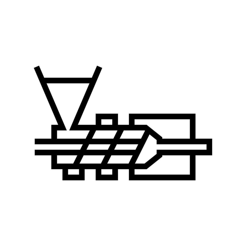 extrusion materials engineering line icon vector illustration