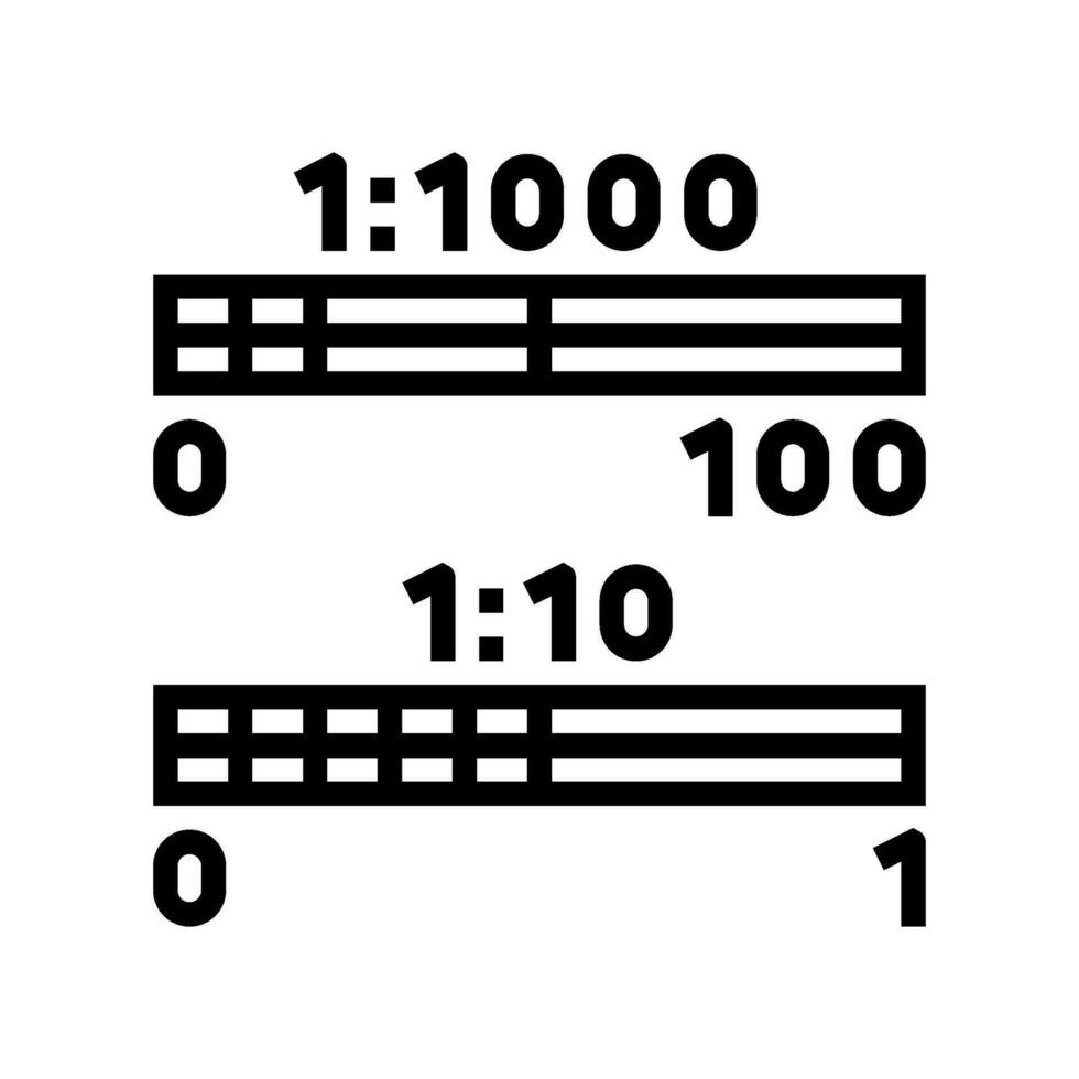 architectural scale drafter line icon vector illustration