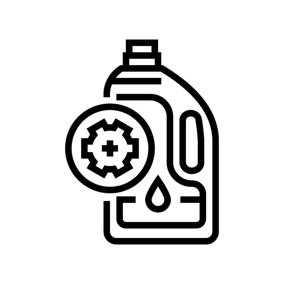 oil change car mechanic line icon vector illustration