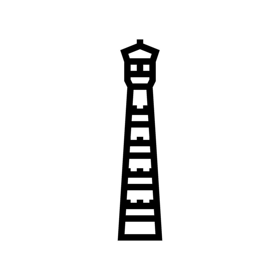 minaret islam muslim line icon vector illustration