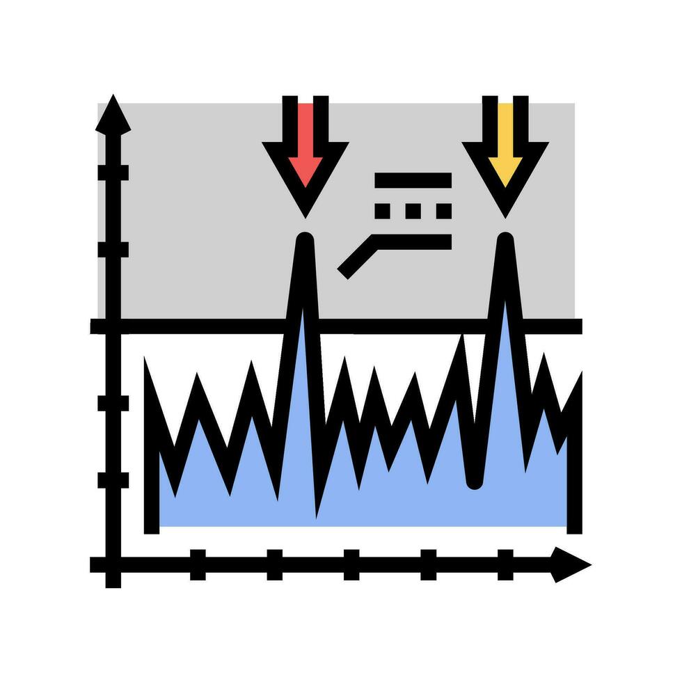 vibration analysis mechanical engineer color icon vector illustration