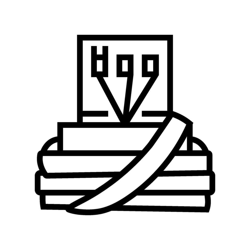 tefillin phylacteries line icon vector illustration
