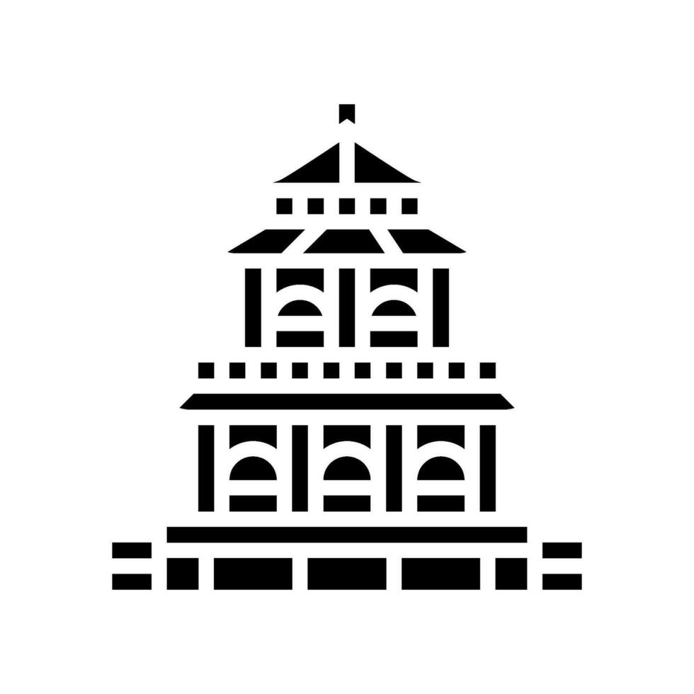 taoist temple taoism glyph icon vector illustration