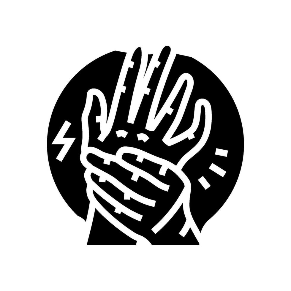 numbness tingling disease symptom glyph icon vector illustration