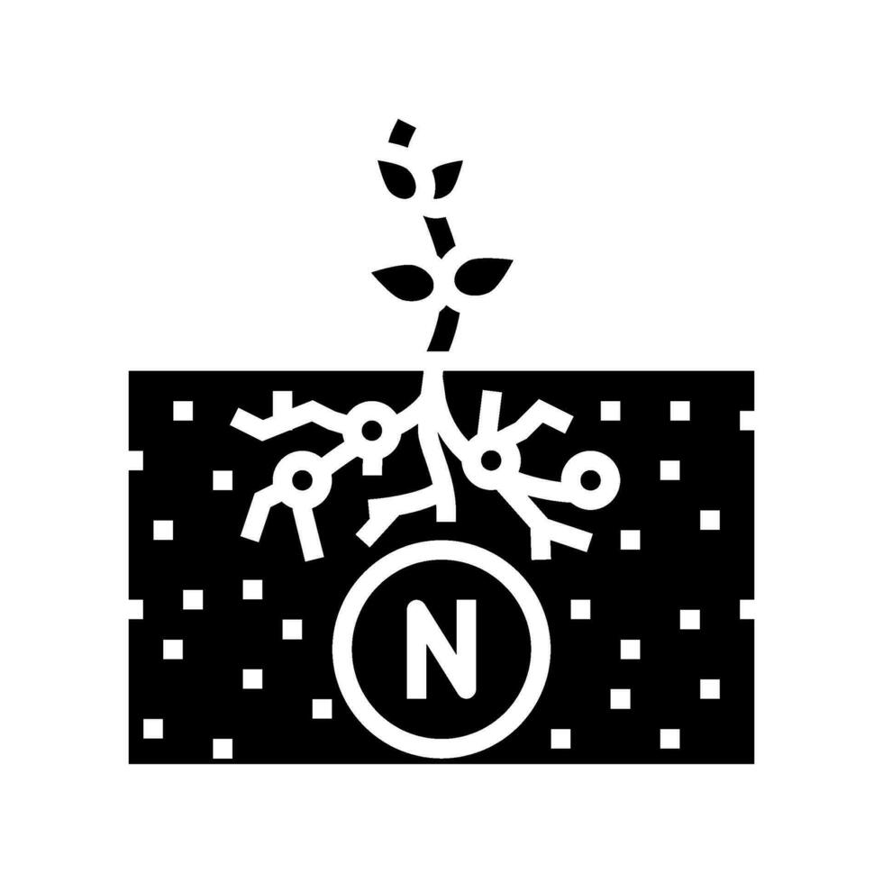 nitrogen fixation environmental glyph icon vector illustration