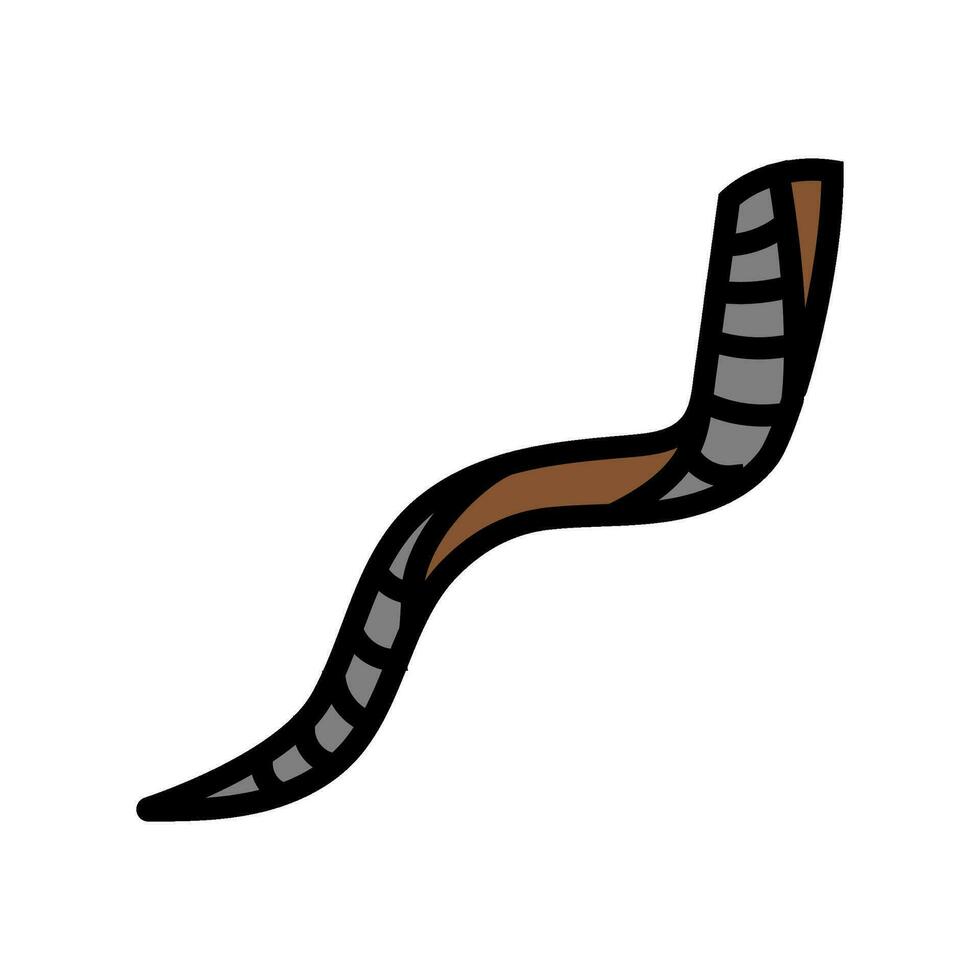 shofar horn jewish color icon vector illustration