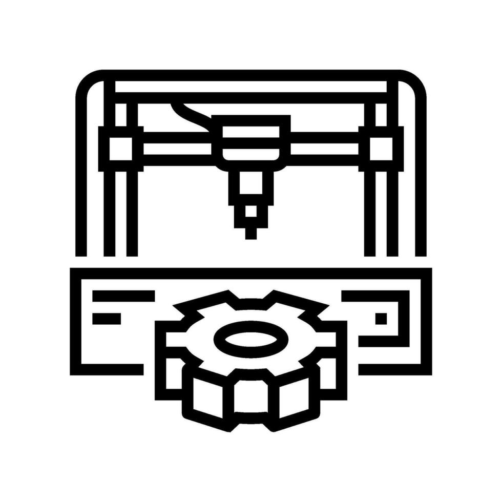 prototyping manufacturing engineer line icon vector illustration ...