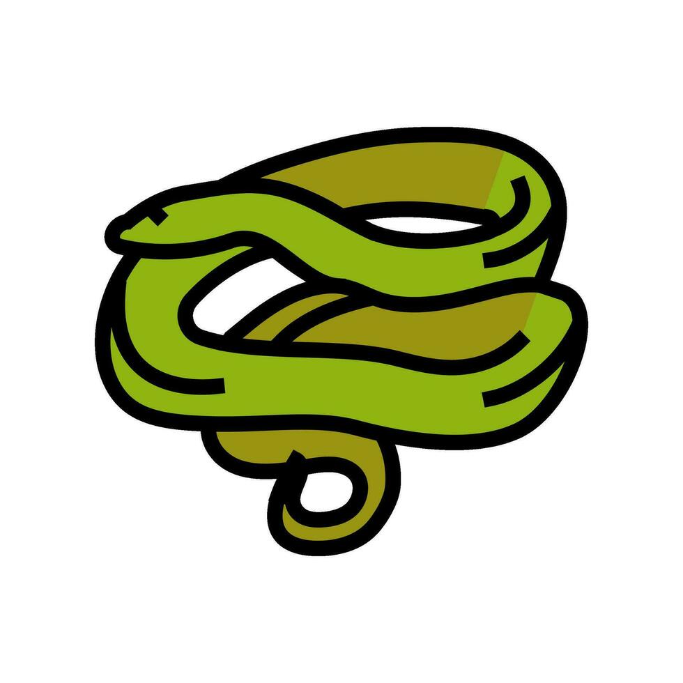 anaconda animal snake color icon vector illustration