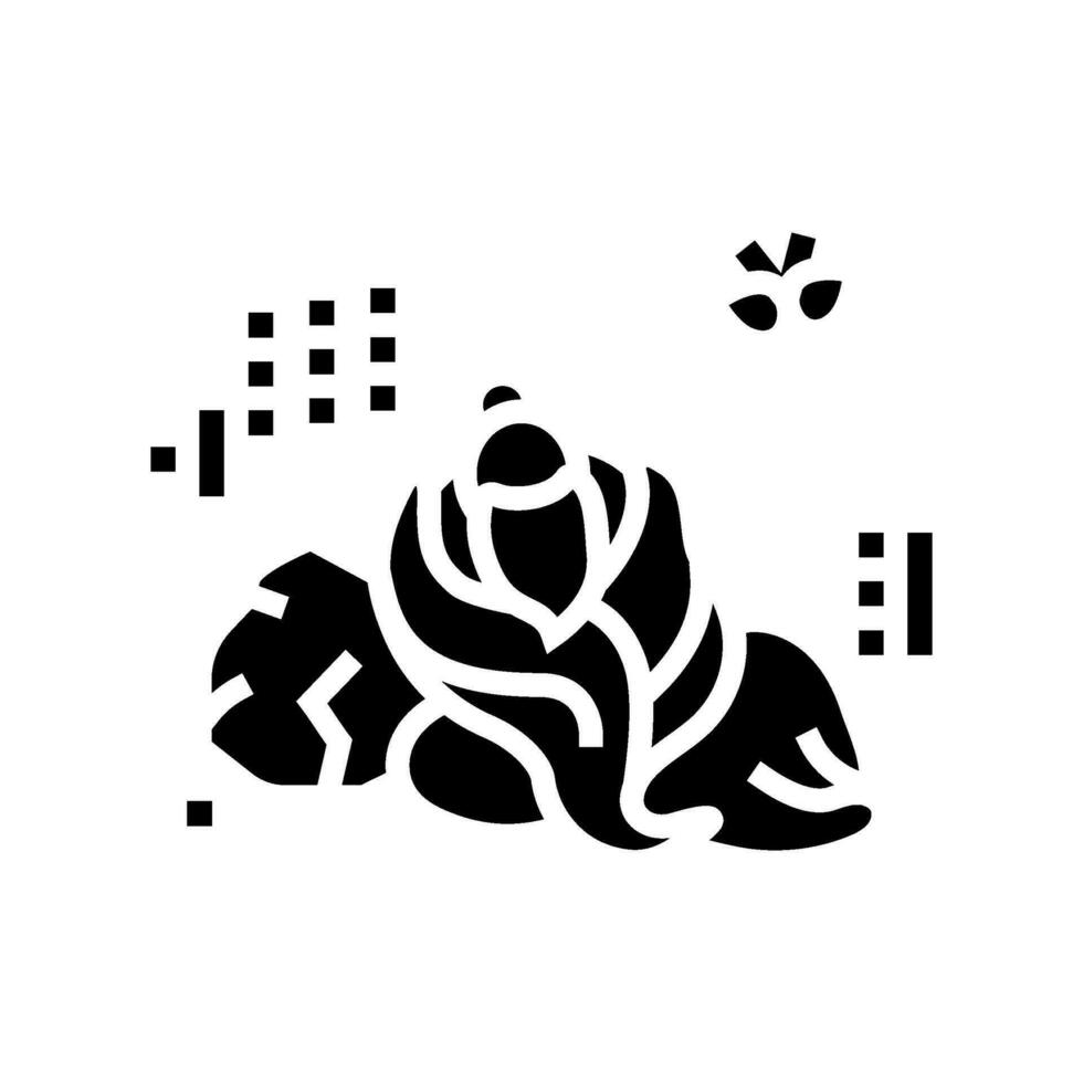 zhuangzi butterfly dream glyph icon vector illustration