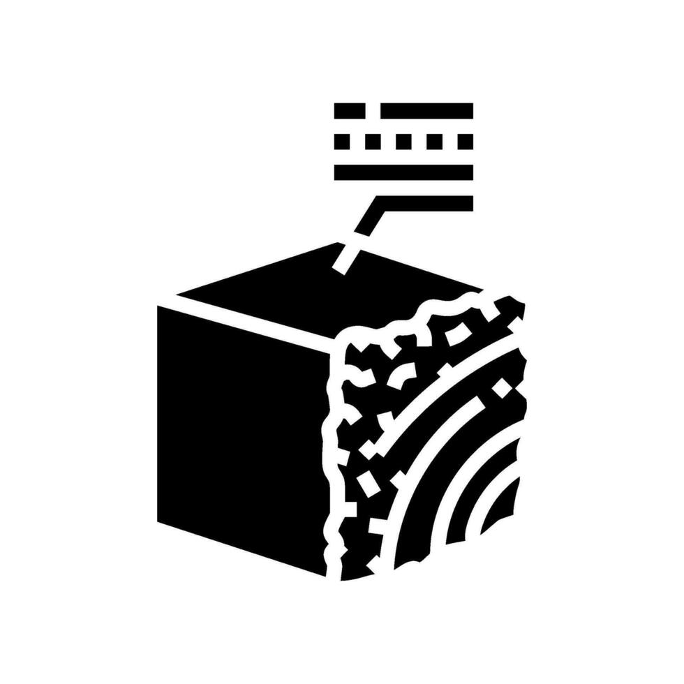fatigue material failure materials engineering glyph icon vector illustration