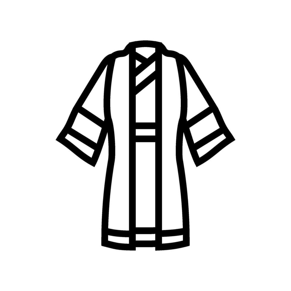 taoist robe taoism line icon vector illustration