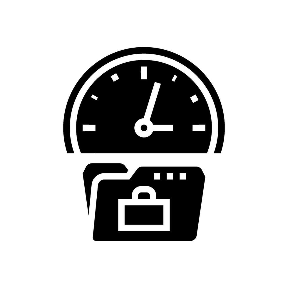 discipline clock succes challenge glyph icon vector illustration