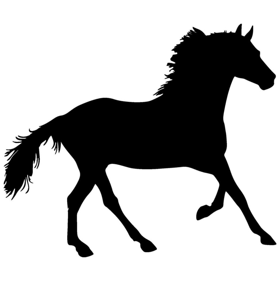 Horse vector black silhouette