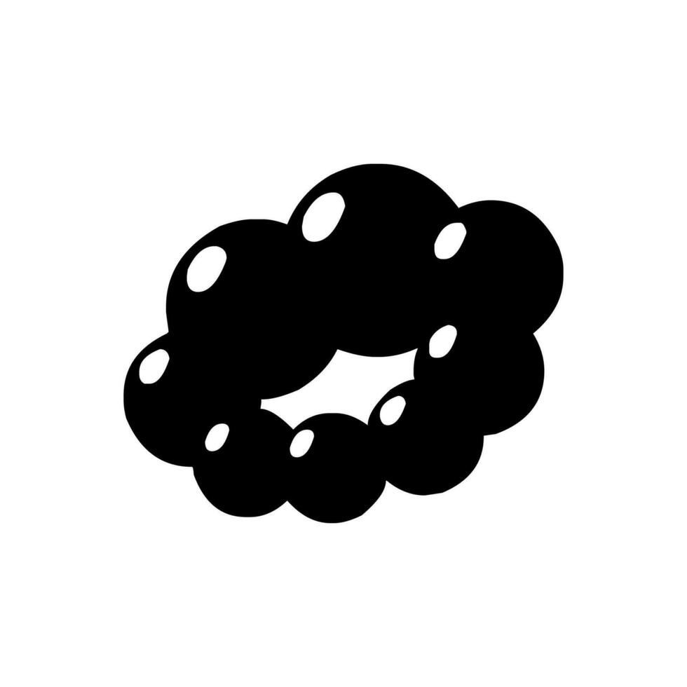 bubble flat line icon. oxygen bubble pictogram, outline sign vector illustration. Editable Stroke.