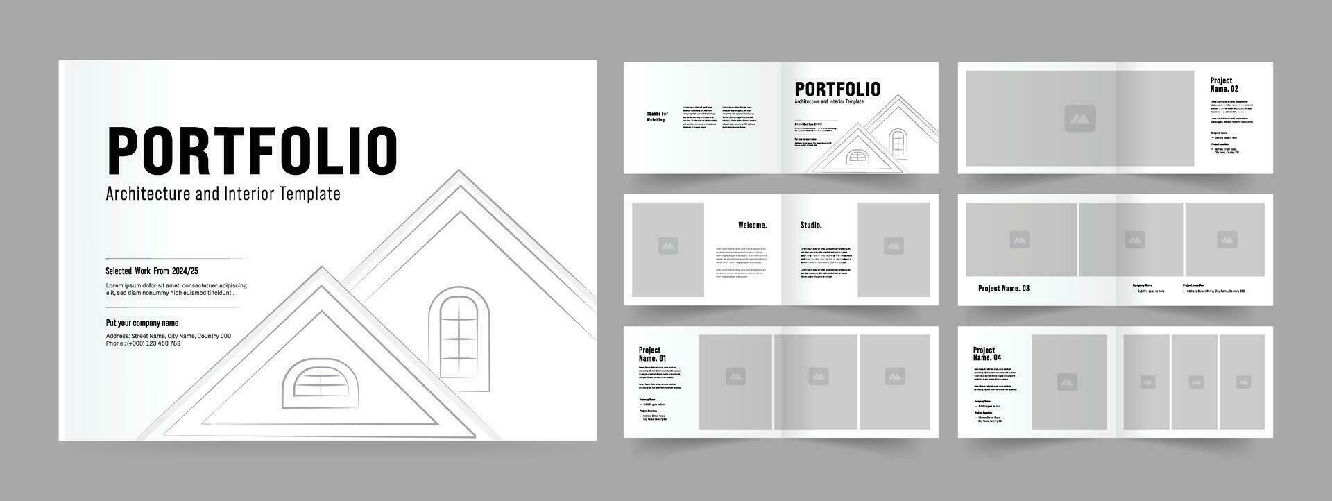 landscape architecture portfolio design portfolio template interior portfolio vector