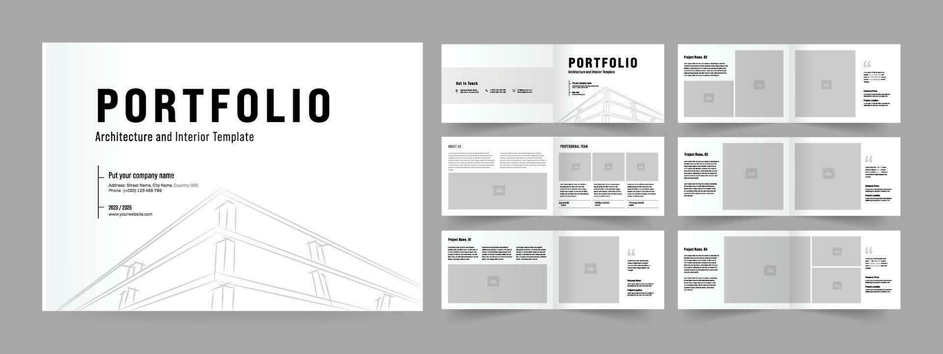 landscape portfolio design vector