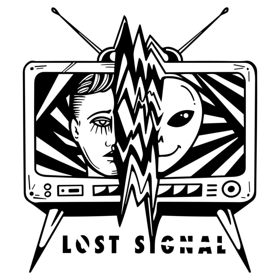 lost signal on planet vector