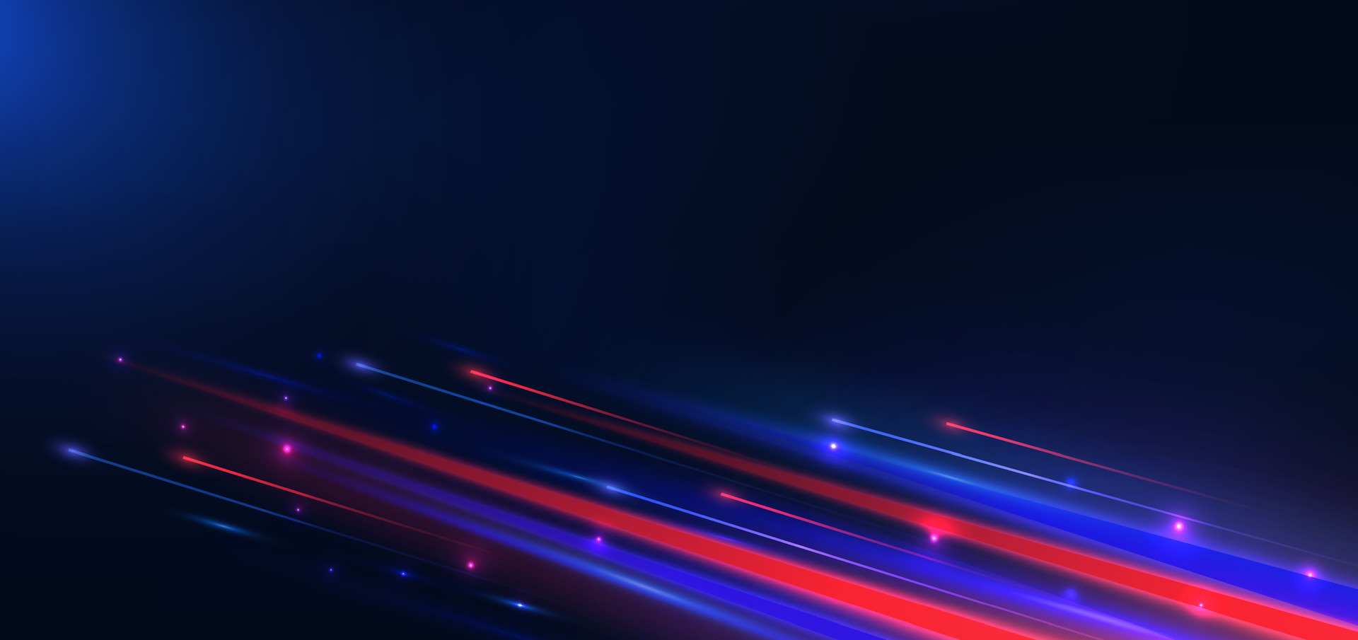 Abstract technology futuristic glowing neon blue and red light lines
