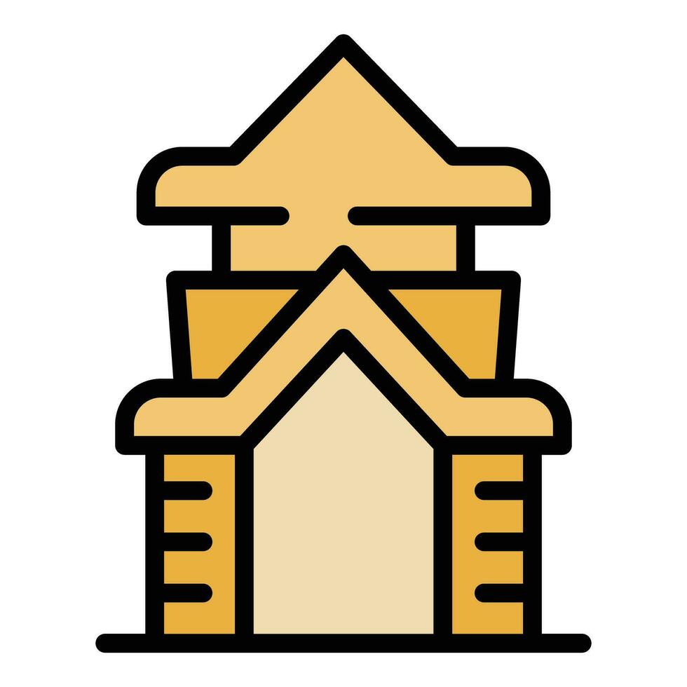Myanmar icon vector flat