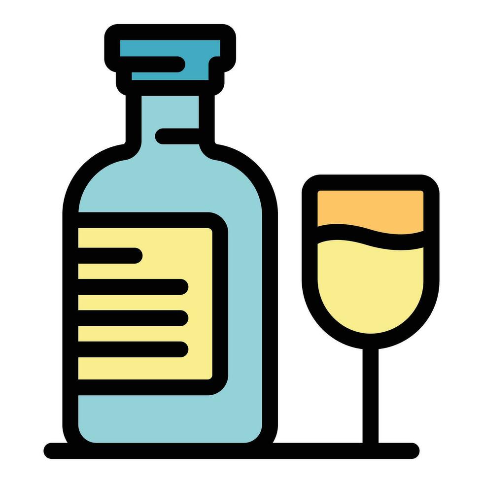 Croatia wine bottle icon vector flat