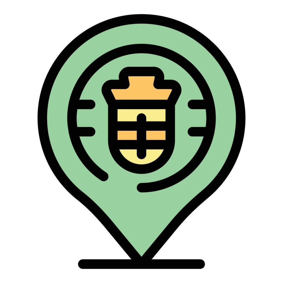 Croatia location icon vector flat