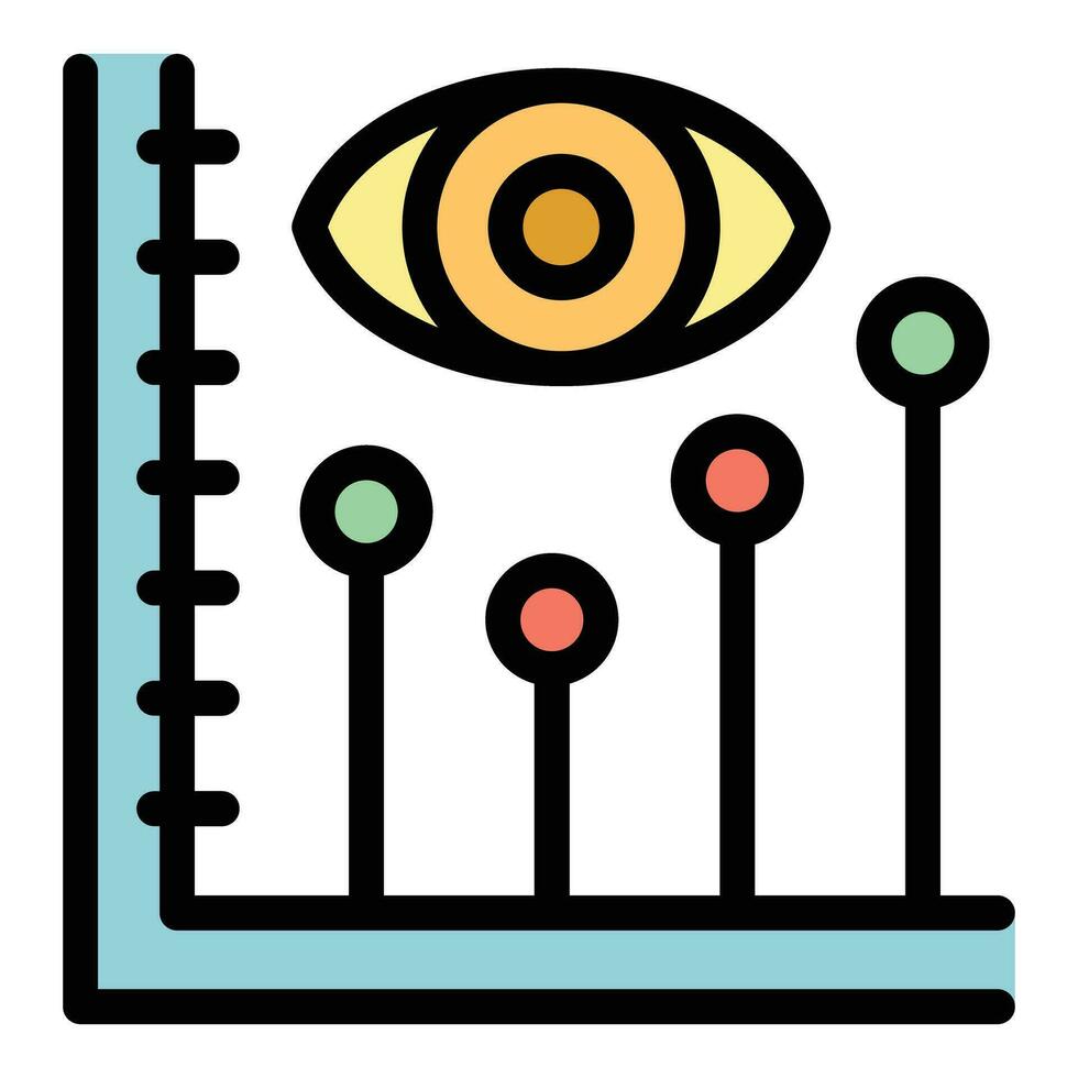 Graph point icon vector flat