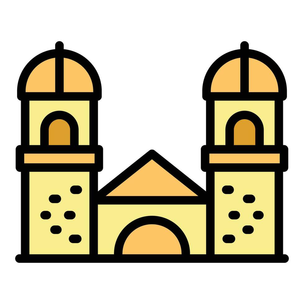 Montenegro architecture icon vector flat