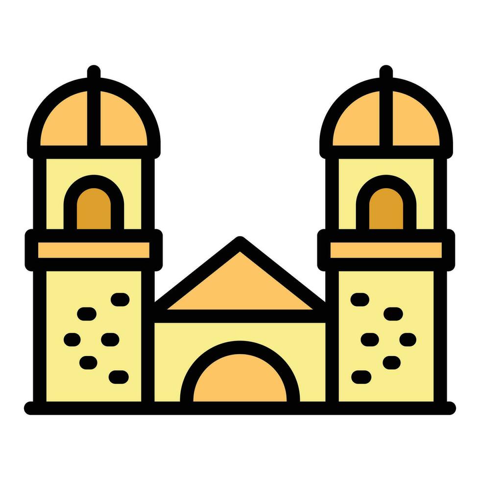 Montenegro architecture icon vector flat