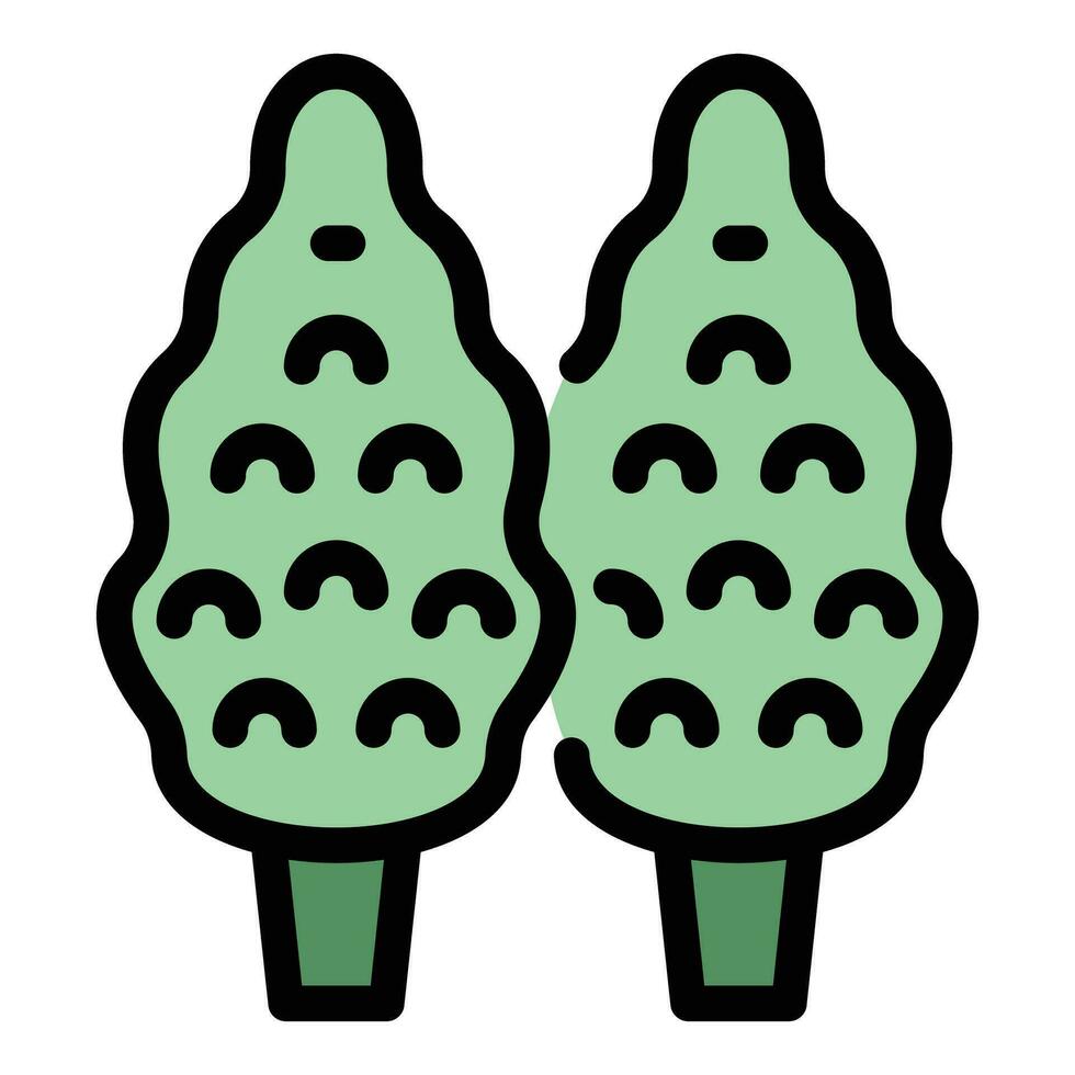 Croatia trees icon vector flat