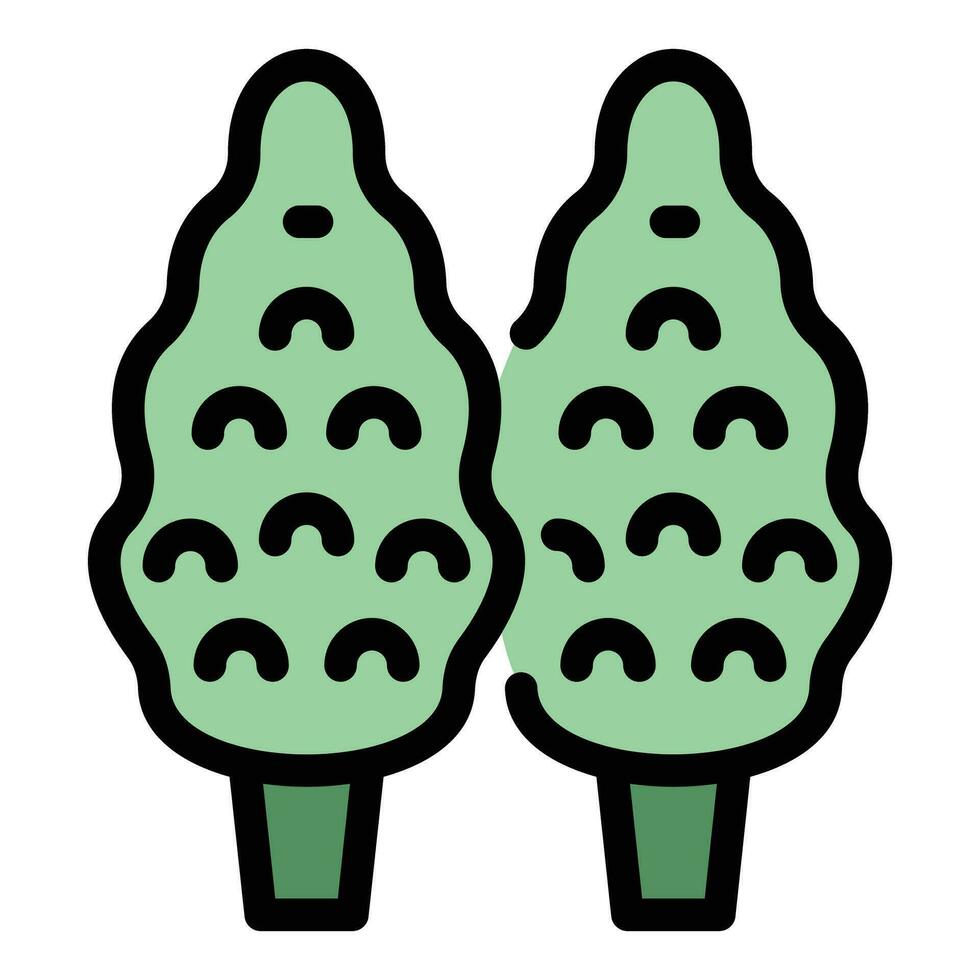 Croatia trees icon vector flat