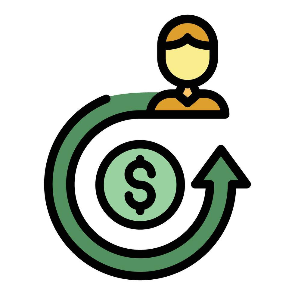 Cash loan icon vector flat
