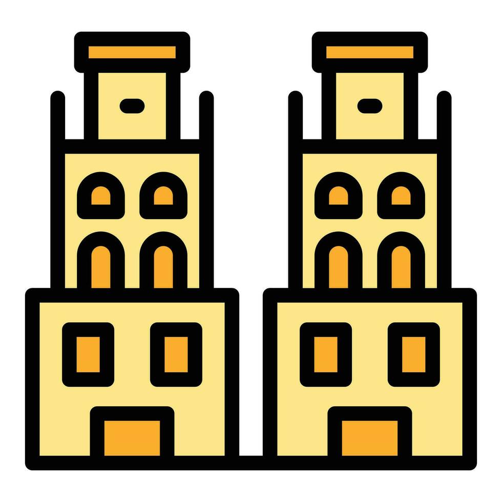 Minsk architecture icon vector flat