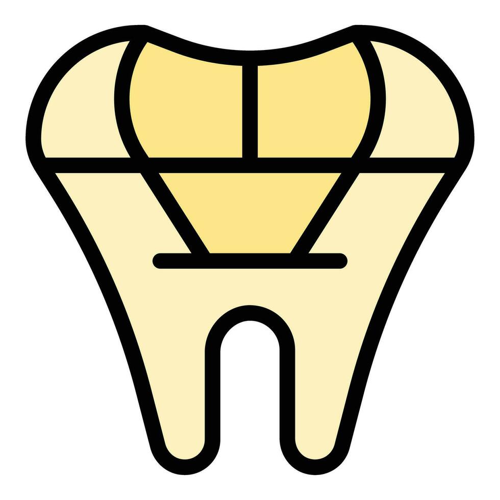 nuevo diente icono vector plano