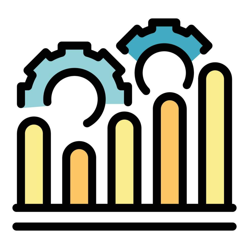 Graph chat icon vector flat