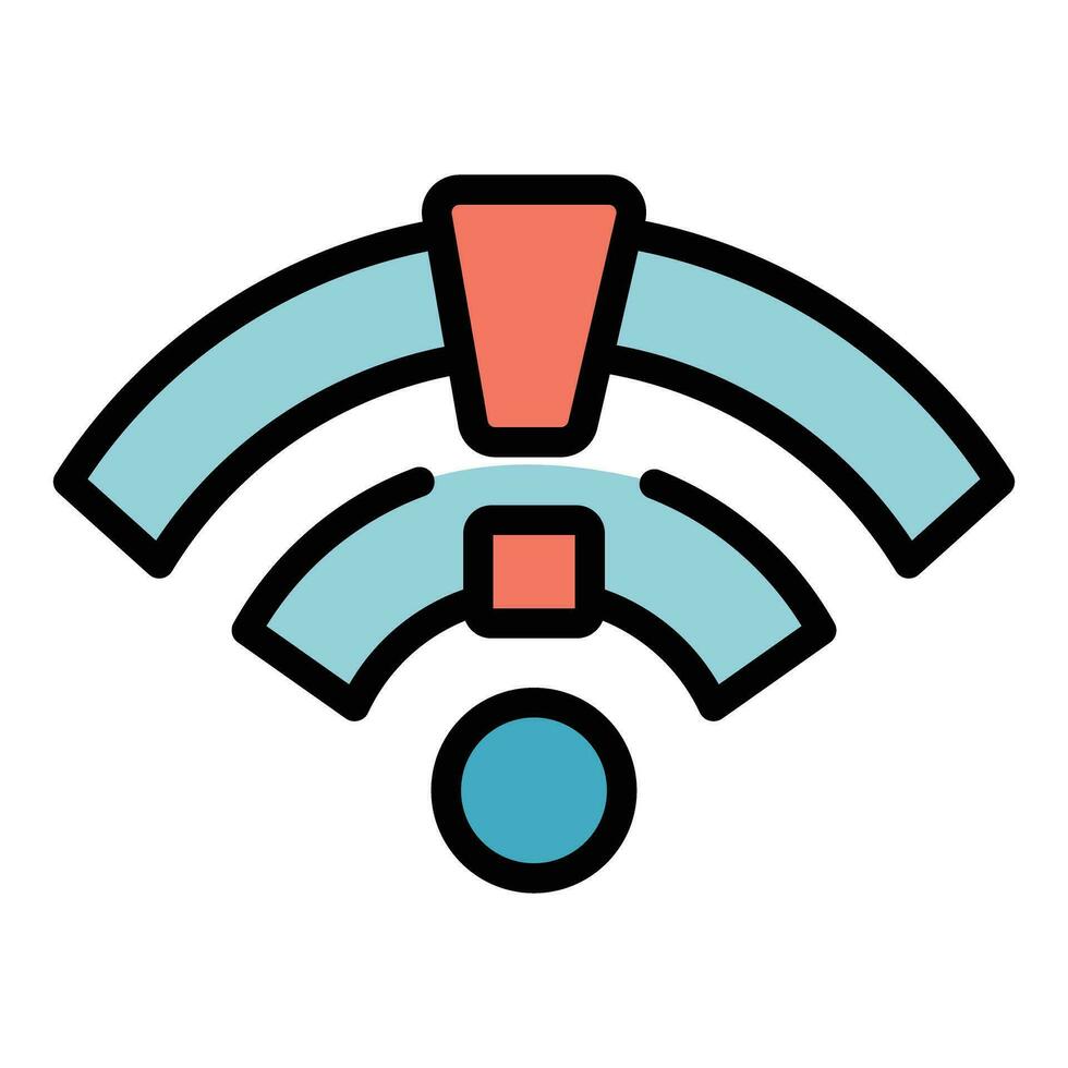 Wifi lost connection icon vector flat
