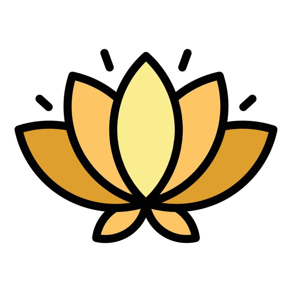 loto flor icono vector plano