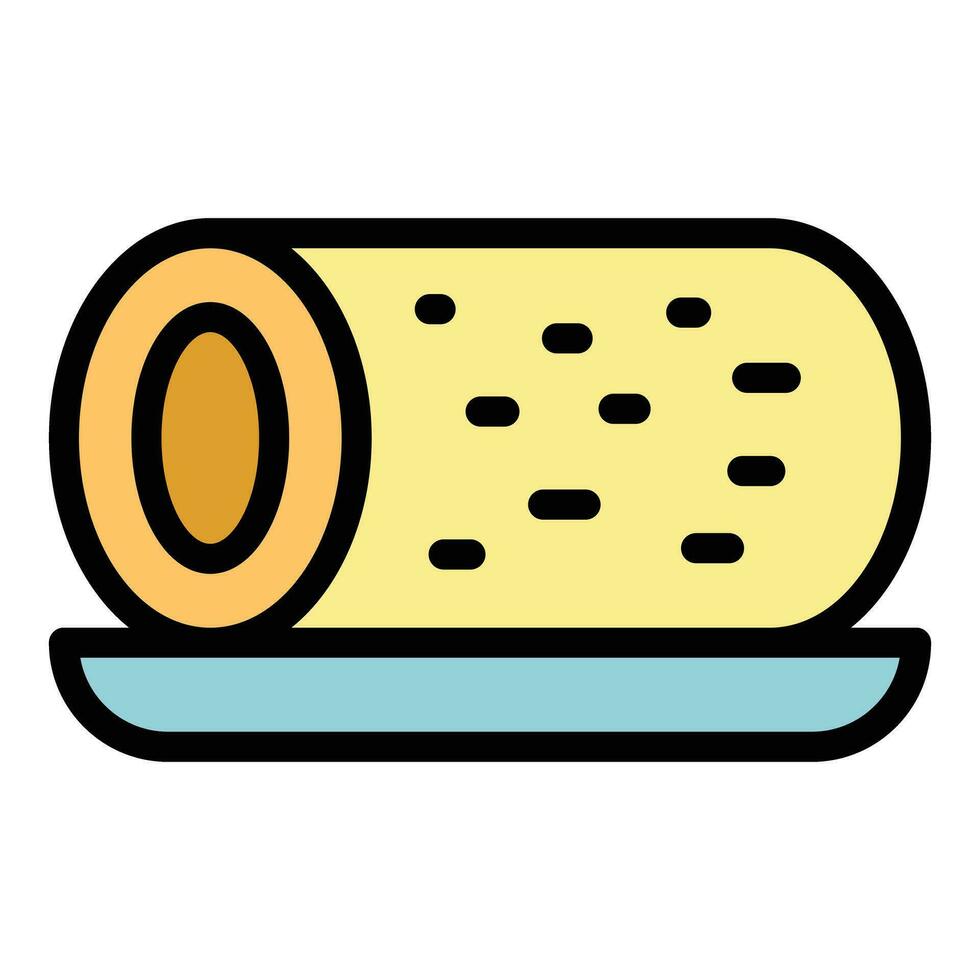 Baked croquette icon vector flat