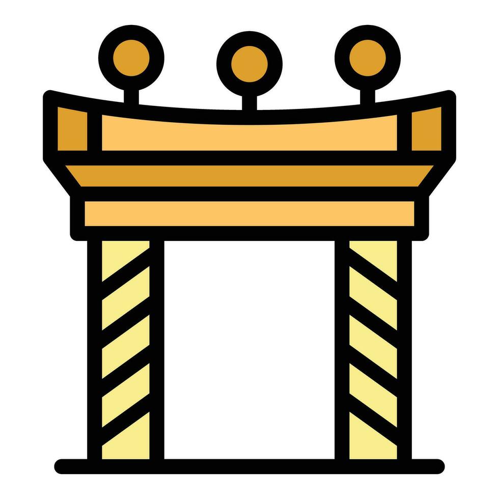 Kathmandu arch icon vector flat