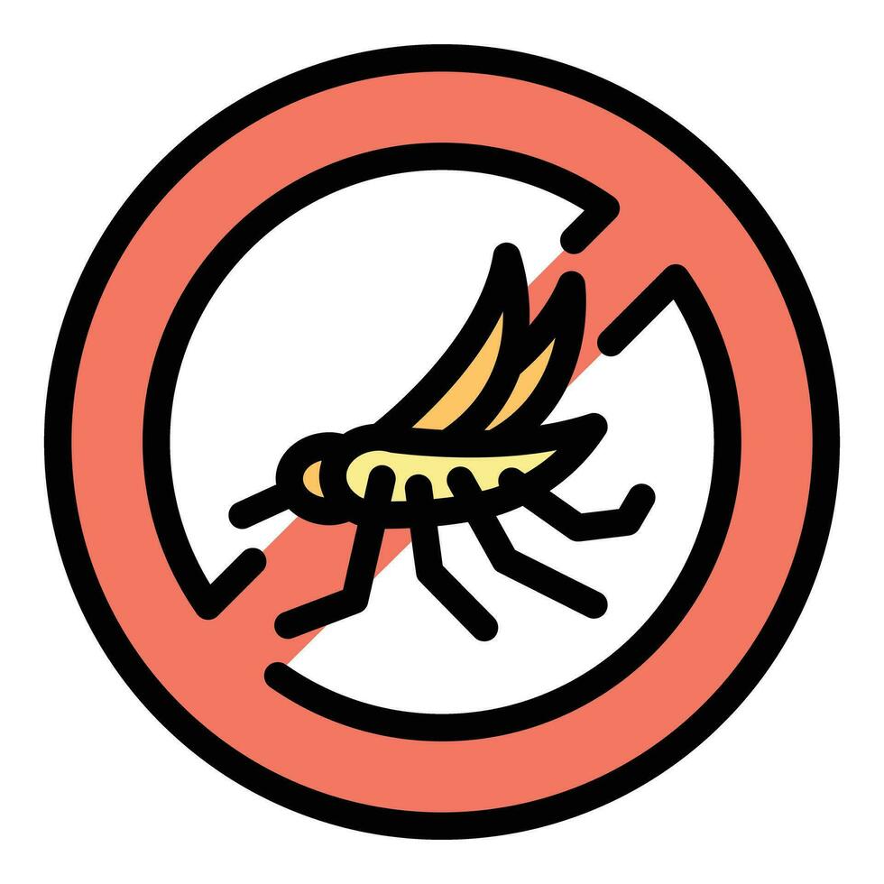 controlar mosquito icono vector plano