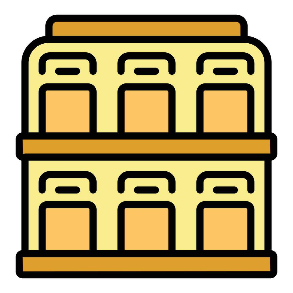 Amphitheater building icon vector flat