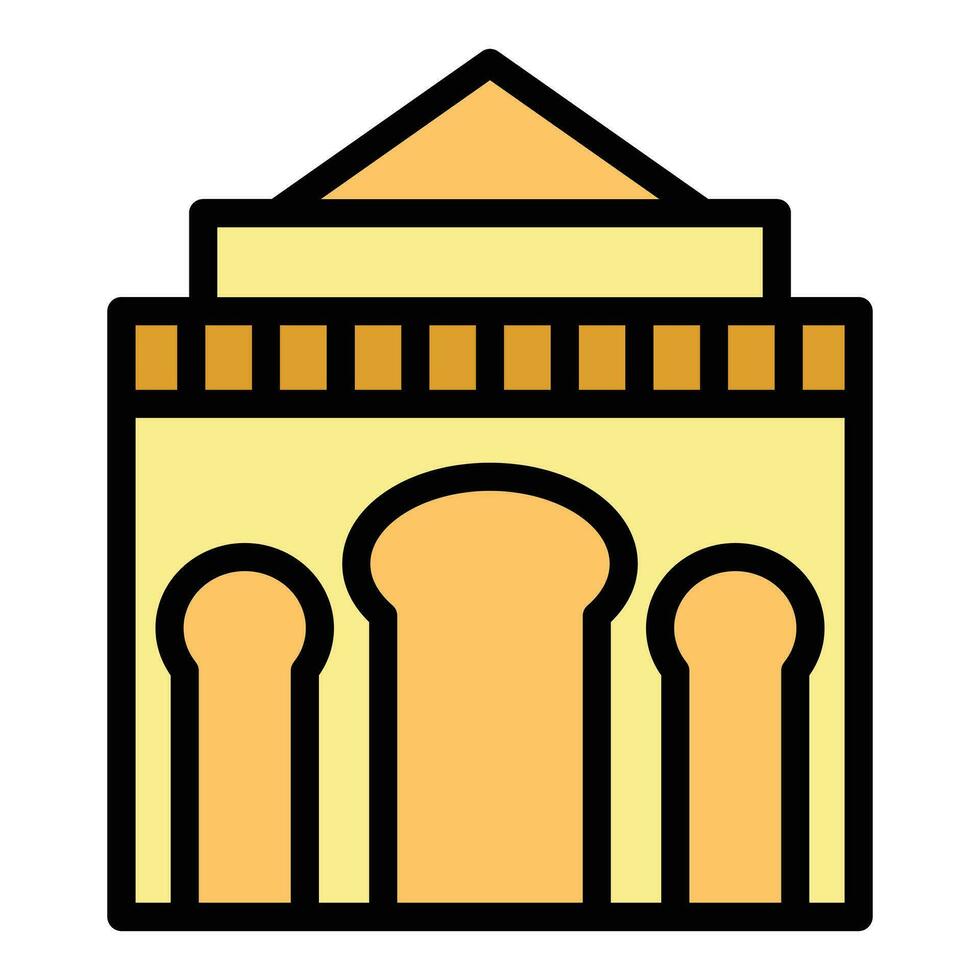 Monument building icon vector flat